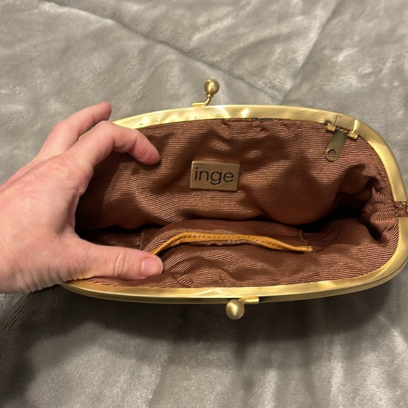 Tan Urban Outfitters Woven Purse Gold Hardware - Picture 3 of 13